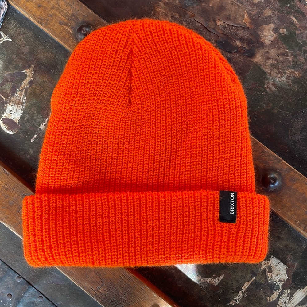 Brixton bright orange beanie